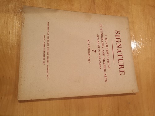 Signature curwen press - no,