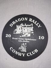 2010 DRAGON RALLY SLATE COASTER ENGRAVED WELSH ALE BEVERAGE DRINK MAT badge