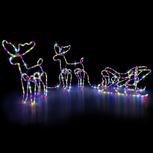 Reindeer sleigh rope light - reindeer,