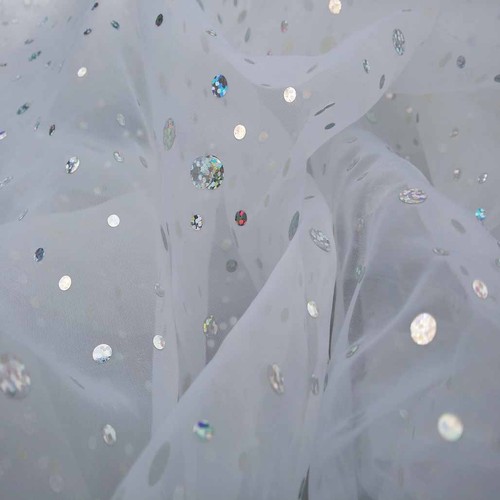 Sequin organza fabric dress - sequin,