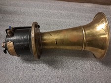 VINTAGE, GENUINE KLAXON -OOO-AHH-GAAA KLAXET 6 VOLT HORN - BRASS TRUMPET
