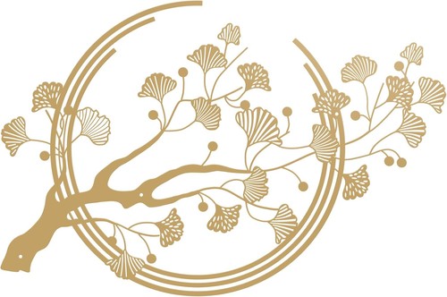Large metal ginkgo tree - ginkgo,