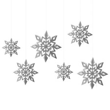 6X Large White Snowflakes