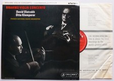 David Oistrakh Brahms Violin Concerto LP Columbia SAX2411 EX/EX 1960s red sem...