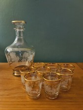 Vintage engraved glass - vintage,