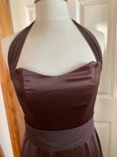 Gorgeous Mark Melia Chocolate Silky Satin Cocktail/evening Dress size 12