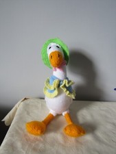 Hand Crafted Knitted Jemima Puddleduck Soft Toy Plush Beatrix Potter 15"