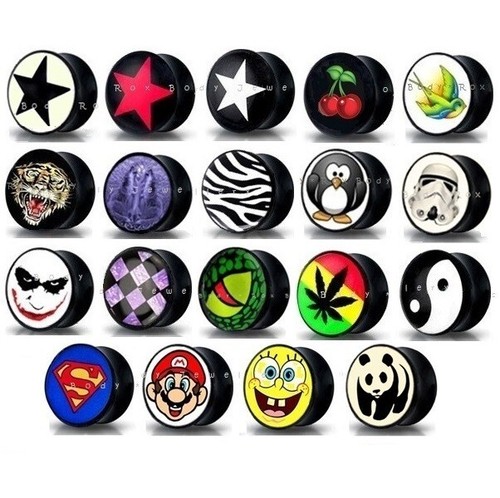 Ear plug flesh tunnel - ear, double