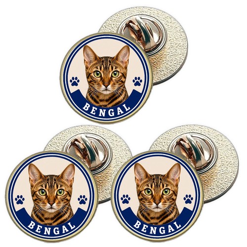 Bengal cat lapel - 3, (bu27)