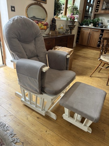 Grey upholstered glider - upholstered,