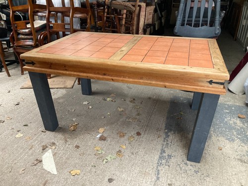 Tile top dining table - tile,