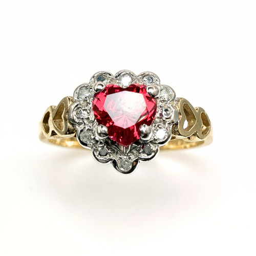 9ct gold synthetic ruby - synthetic, &