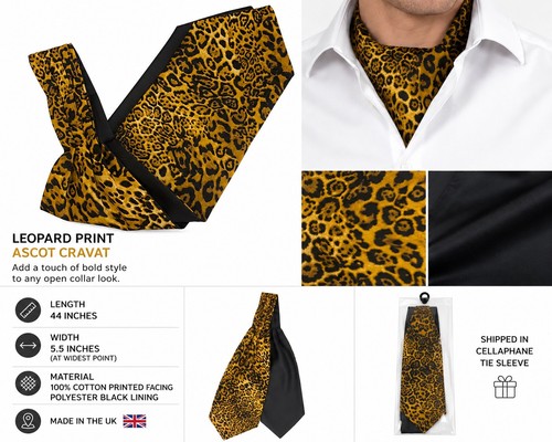 Leopard print ascot - leopard, day