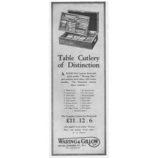 WARING AND GILLOW Table Cutlery of Distinction - Vintage Advertisement 1925