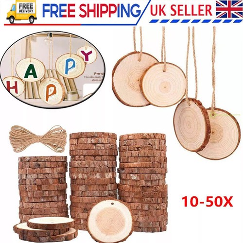50x wood slices round - 10-50x, discs