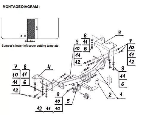 Swan neck tow - for, toyota