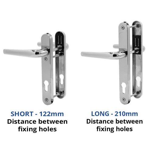Upvc door handle 92pz - door, sprung