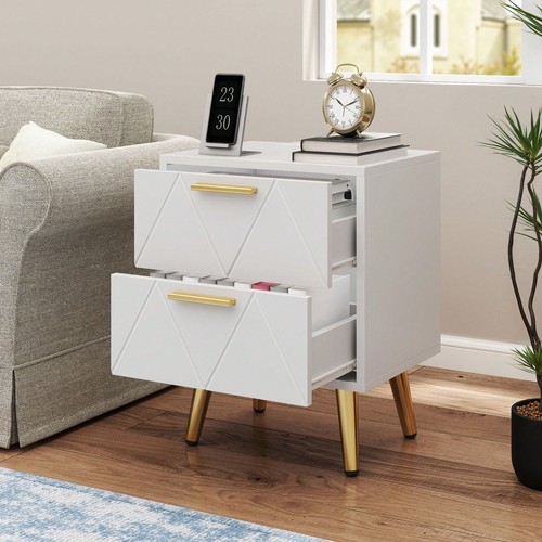 Bedside table with charging - with,