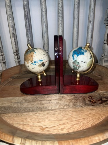 World globe bookends - world,