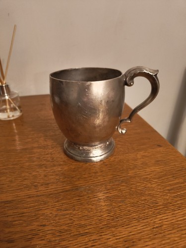 Silver plate tankard 11cm tall - plate,