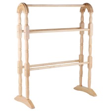 Wooden Towel Rail Brown Towel