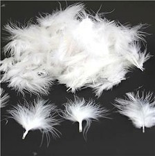 Mini Marabou Feathers 50 Per Pack - 3 - 8 cm - Small Fluffy & Soft - 7 Colours