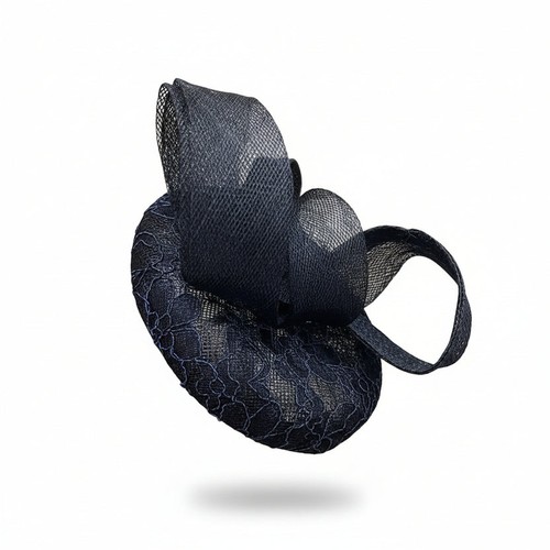Round pillbox bow sinamay - bow,