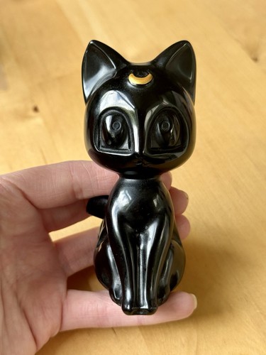 Black obsidian crystal large - obsidian,