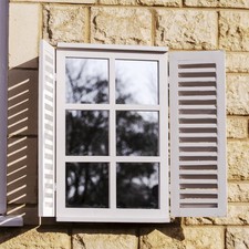 White shutter window garden - shutter,