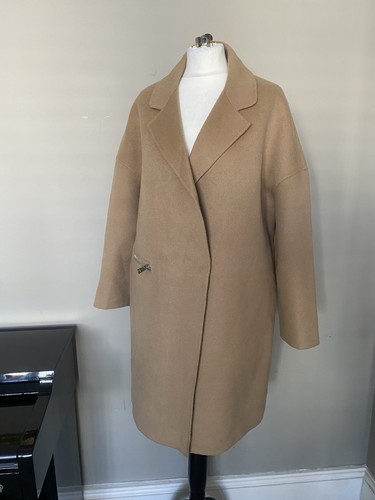 Beige wool coat women - wool,