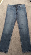 Tu Mens Blue Stretch Denim Slim Fit Jeans Size 34" Waist 33.5" Long Leg
