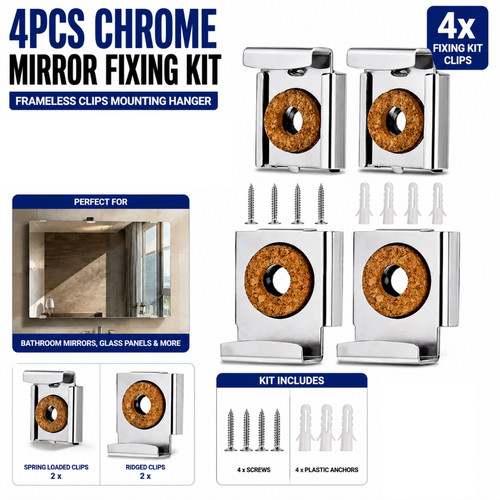 4pcs chrome mirror wall - 4pcs,