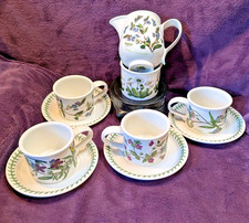 10 piece Portmeirion "Botanic Garden" Tea Set - 4x Cup & Saucer + Milk & Sugar