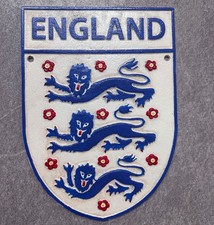 England 3 Lions Sign Cast Iron