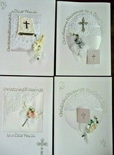 Christening card, Niece Luxury Hand made Greetings cards, 8" x 6"