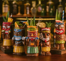 Hawaiian Style Brown Tiki Mug