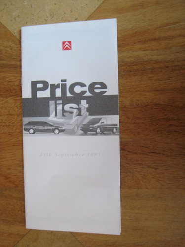 Citroen price list - price,