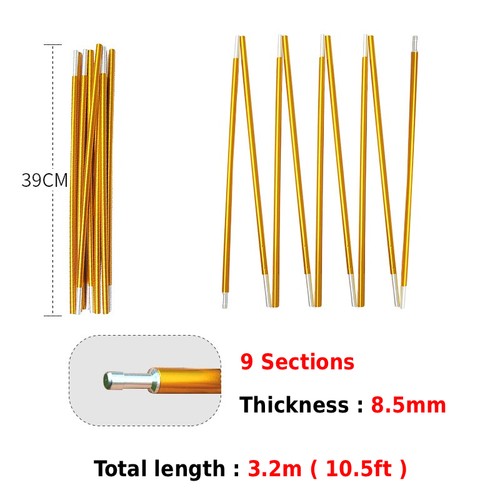 Aluminium alloy tent - aluminium, pole