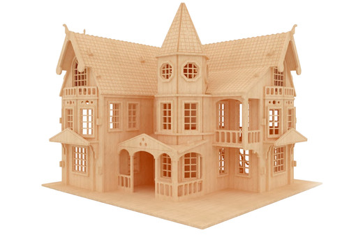 Dolls house mansion laser - dolls,