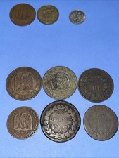 6 X French Coins Napoleon III