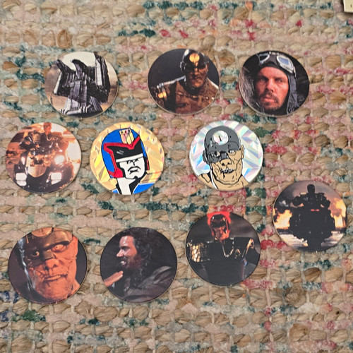 Judge dredd pogs job lot - pogs,