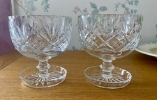 Quality Crystal Sundae Dishes - Raised Lip Base - Heavy & Stunning