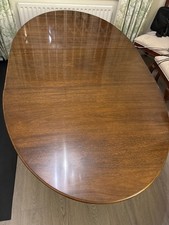 Regency Style Extendable Oval Pedestal Dining Table 152–199cm, Brass Castors