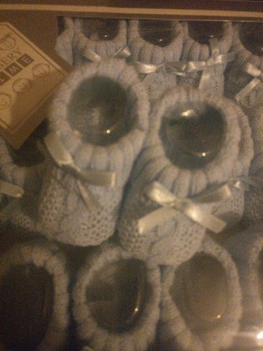 Knitted cotton baby booties - baby,