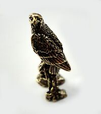 Small Pre-Owned Brass Mini Eagle Statue Sitting Ornament