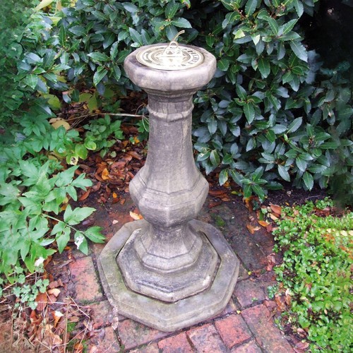 Pedestal brass stone garden - pedestal,