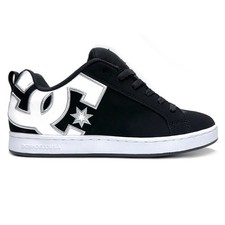 DC SHOES COURT GRAFFIK BLACK & WHITE STENCIL WOMEN'S TRAINERS (UK 3.5 -UK 9)