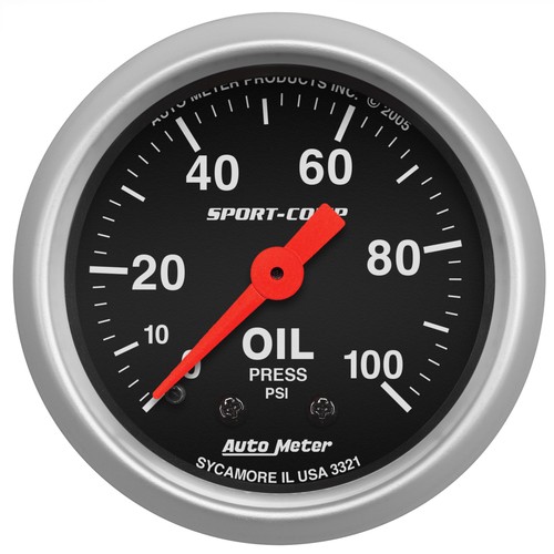 Autometer oil pressure gauge - pressure,