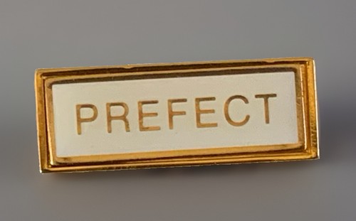 Gold trim lettering prefect - &,