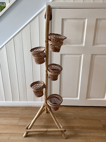 Vintage 1960s bamboo wicker - , &